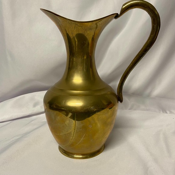 Nobrand Other - Brass Pitcher from India with sticker 9.5" tall